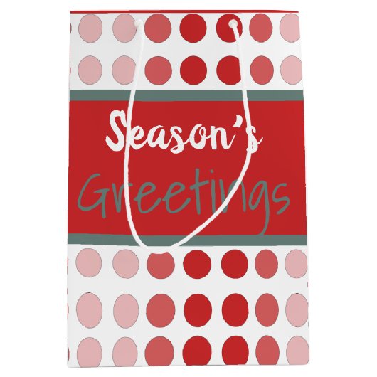 Moderner Polka Dot Mittlere Geschenktüte (Vorderseite)