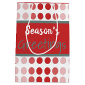 Moderner Polka Dot Mittlere Geschenktüte (Rückseite)