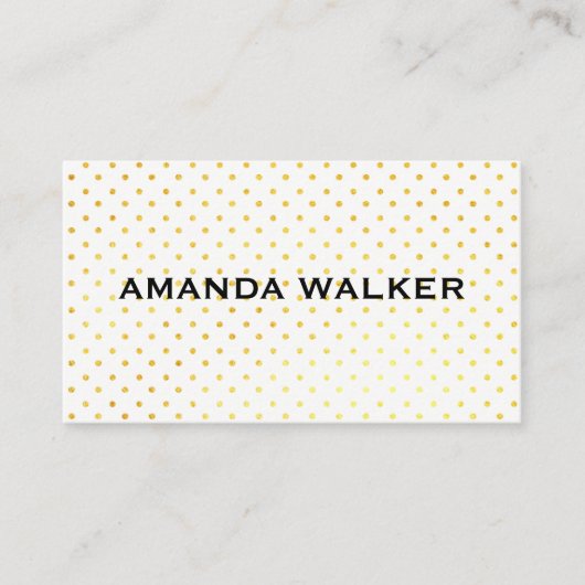 Moderner Polka Dot Visitenkarte (Vorderseite)