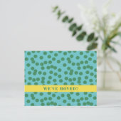 Moderner Polka Dot Wir haben die Ankündigung versc Postkarte (Stehend Vorderseite)