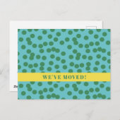 Moderner Polka Dot Wir haben die Ankündigung versc Postkarte (Vorne/Hinten)