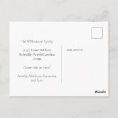 Moderner Polka Dot Wir haben die Ankündigung versc Postkarte (Rückseite)