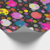 Moderner Polka Dots Stil Geschenkpapier (Ecke)