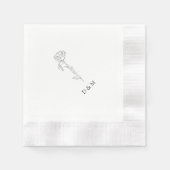 Moderner Polterabend, Verlobung Weiß Minimalistisc Serviette (Vorderseite)