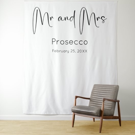 Moderner Polterabend Wandteppich (Beispiel)