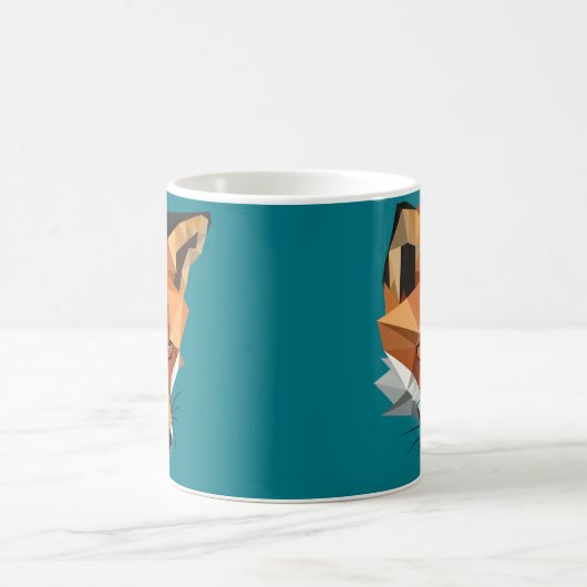 Moderner Polygon Fox kundenspezifisch Kaffeetasse (Mittel)