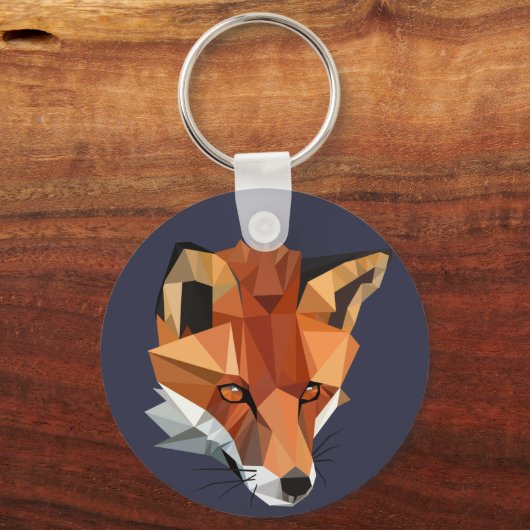 Moderner Polygon Fox kundenspezifisch Schlüsselanhänger (Vorderseite)