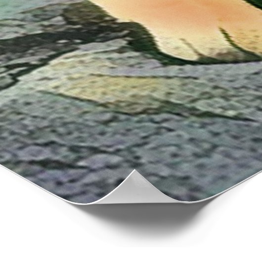 Moderner Pop Art Calico Kitty für Katzen Poster (Ecke)