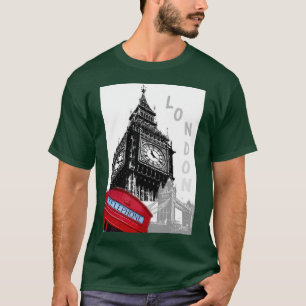 Moderner Pop Art London Big Ben Uhrturm T-Shirt