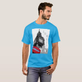 Moderner Pop Art Red Telefone Box London Big Ben T-Shirt (Vorne ganz)