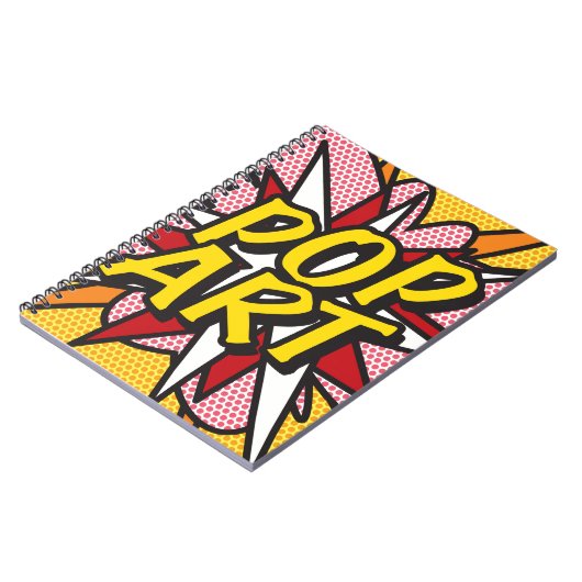 Moderner POP ART Retro Comic Book Notebook Notizblock (Linke Seite)