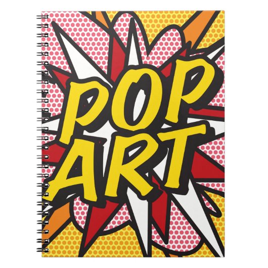 Moderner POP ART Retro Comic Book Notebook Notizblock (Vorderseite)