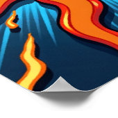 Moderner Pop Art "Sizzle"! Poster (Ecke)