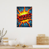 Moderner Pop Art "Sizzle"! Poster (Küche)