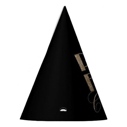 Moderner Pop aus Gold und Schwarz-Party Fizz Clink Partyhütchen (Links)