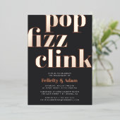 Moderner Pop | Engagement Folieneinladung (Stehend vorne)