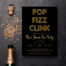 Moderner Pop Fizz Clink Neujahrsfest Party