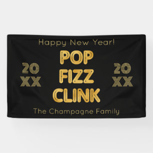 Moderner Pop für Typografie Fizz Clink Banner