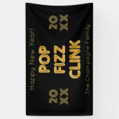 Moderner Pop für Typografie Fizz Clink Banner (Vertikal)