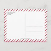 Moderner Pop in Rot-Urlaub Postkarte (Rückseite)