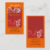 Moderner Pop-Kosmetologe & Makeup Visitenkarte (Vorne/Hinten)