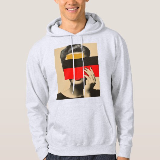 Moderner Pop Kunst Mysteriöse Frauen hinter Farben Hoodie (Vorderseite)
