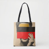Moderner Pop Kunst Mysteriöse Frauen hinter Farben Tasche (Vorderseite)