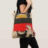 Moderner Pop Kunst Mysteriöse Frauen hinter Farben Tasche (Von Nahem)