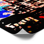 Moderner Pop-Kunstdruck "Music City" Poster (Ecke)