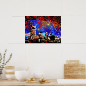 Moderner Pop-Kunstdruck "Music City" Poster (Küche)