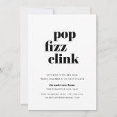 Moderner Pop | Silvester-Party Einladung (Vorderseite)