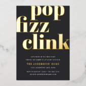 Moderner Pop | Silvester-Party Folieneinladung (Vorderseite)