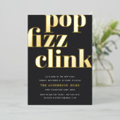 Moderner Pop | Silvester-Party Folieneinladung (Stehend vorne)