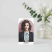 Moderner Porträtfoto-QR-Code-Stylist Visitenkarte (Stehend Vorderseite)