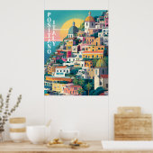 Moderner Positano-Weg Poster (Küche)