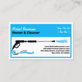 Moderner Power Druckblau Auto waschen Visitenkarte (Rückseite)