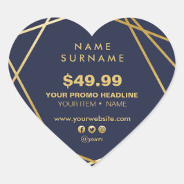Moderner Preis für Minimalistisches Marketing Herz-Aufkleber
