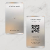 Moderner Premium Seidenpapier Glamour Silver Luxur Visitenkarte (Vorne/Hinten)