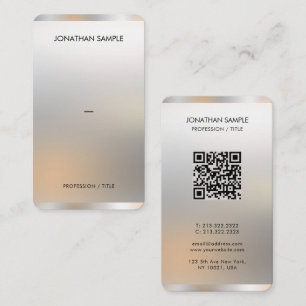 Moderner Premium Seidenpapier Glamour Silver Luxur Visitenkarte