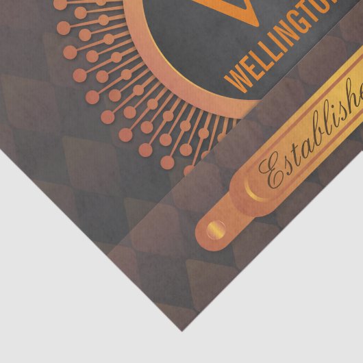 Moderner Preppy personalisierter Seidenpapier (Ausschnitt)