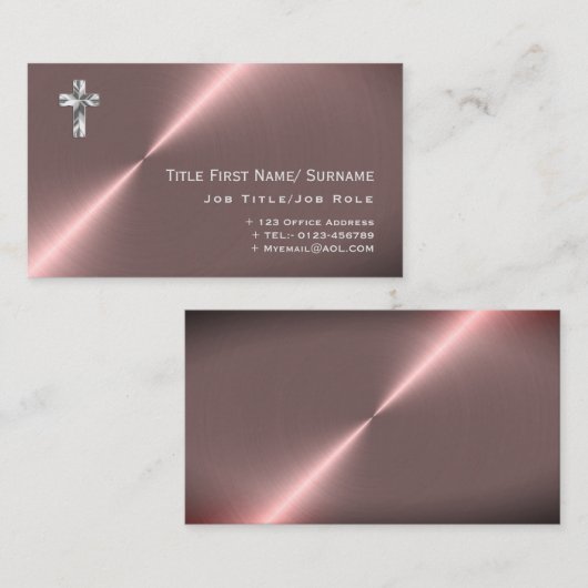 Moderner Priesterpastor Minister Deacon Clergy Fai Visitenkarte (Vorne/Hinten)