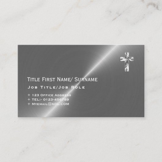 Moderner Priesterpastor Minister Deacon Clergy Fai Visitenkarte (Vorderseite)