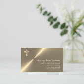 Moderner Priesterpastor Minister Deacon Faith Cler Visitenkarte (Stehend Vorderseite)