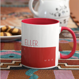 Moderner Prof. (Architekt) Halbrot Halbweiß Kaffeetasse