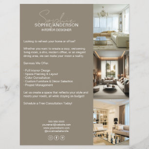 Moderner professioneller Designer Taupe Flyer