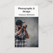 Moderner & professioneller Fotograf QR-Code Visitenkarte (Vorderseite)