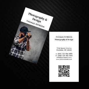 Moderner & professioneller Fotograf QR-Code Visitenkarte