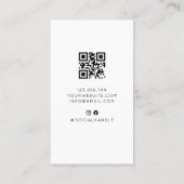 Moderner professioneller Fotograf QR-Code Visitenkarte (Rückseite)