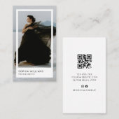 Moderner professioneller Fotograf QR-Code Visitenkarte (Vorne/Hinten)