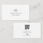 Moderner professioneller Hochzeitsfotograf QR-Code Visitenkarte (Vorne/Hinten)